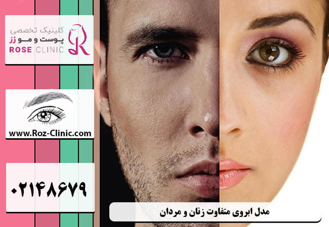 Different eyebrow models for men and women